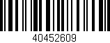 Código de barras (EAN, GTIN, SKU, ISBN): '40452609'