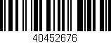 Código de barras (EAN, GTIN, SKU, ISBN): '40452676'