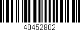 Código de barras (EAN, GTIN, SKU, ISBN): '40452802'