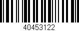 Código de barras (EAN, GTIN, SKU, ISBN): '40453122'