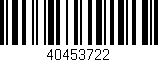 Código de barras (EAN, GTIN, SKU, ISBN): '40453722'