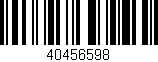 Código de barras (EAN, GTIN, SKU, ISBN): '40456598'