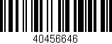 Código de barras (EAN, GTIN, SKU, ISBN): '40456646'