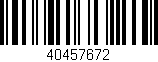Código de barras (EAN, GTIN, SKU, ISBN): '40457672'