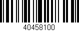 Código de barras (EAN, GTIN, SKU, ISBN): '40458100'