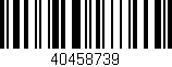 Código de barras (EAN, GTIN, SKU, ISBN): '40458739'