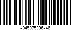 Código de barras (EAN, GTIN, SKU, ISBN): '4045875036446'