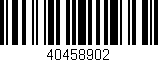 Código de barras (EAN, GTIN, SKU, ISBN): '40458902'