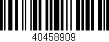 Código de barras (EAN, GTIN, SKU, ISBN): '40458909'