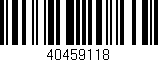 Código de barras (EAN, GTIN, SKU, ISBN): '40459118'