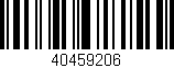Código de barras (EAN, GTIN, SKU, ISBN): '40459206'