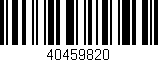 Código de barras (EAN, GTIN, SKU, ISBN): '40459820'