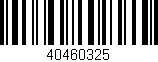 Código de barras (EAN, GTIN, SKU, ISBN): '40460325'