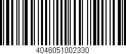 Código de barras (EAN, GTIN, SKU, ISBN): '4046051002330'