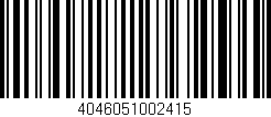 Código de barras (EAN, GTIN, SKU, ISBN): '4046051002415'