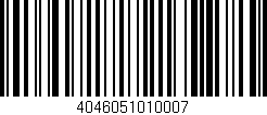 Código de barras (EAN, GTIN, SKU, ISBN): '4046051010007'