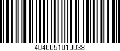 Código de barras (EAN, GTIN, SKU, ISBN): '4046051010038'
