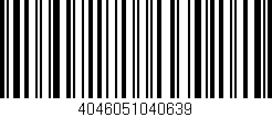 Código de barras (EAN, GTIN, SKU, ISBN): '4046051040639'