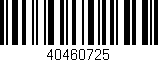 Código de barras (EAN, GTIN, SKU, ISBN): '40460725'