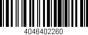 Código de barras (EAN, GTIN, SKU, ISBN): '4046402260'