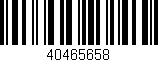 Código de barras (EAN, GTIN, SKU, ISBN): '40465658'