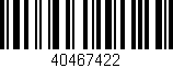 Código de barras (EAN, GTIN, SKU, ISBN): '40467422'
