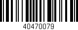 Código de barras (EAN, GTIN, SKU, ISBN): '40470079'