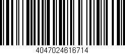 Código de barras (EAN, GTIN, SKU, ISBN): '4047024616714'