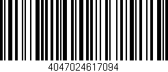 Código de barras (EAN, GTIN, SKU, ISBN): '4047024617094'
