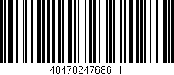 Código de barras (EAN, GTIN, SKU, ISBN): '4047024768611'