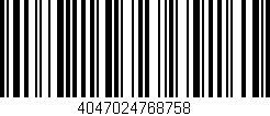 Código de barras (EAN, GTIN, SKU, ISBN): '4047024768758'