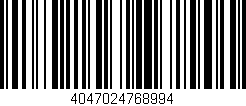 Código de barras (EAN, GTIN, SKU, ISBN): '4047024768994'