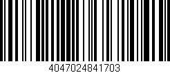 Código de barras (EAN, GTIN, SKU, ISBN): '4047024841703'