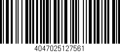 Código de barras (EAN, GTIN, SKU, ISBN): '4047025127561'
