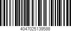 Código de barras (EAN, GTIN, SKU, ISBN): '4047025139588'