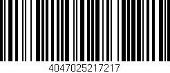 Código de barras (EAN, GTIN, SKU, ISBN): '4047025217217'