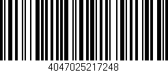 Código de barras (EAN, GTIN, SKU, ISBN): '4047025217248'
