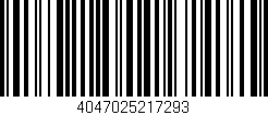 Código de barras (EAN, GTIN, SKU, ISBN): '4047025217293'