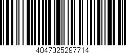 Código de barras (EAN, GTIN, SKU, ISBN): '4047025297714'