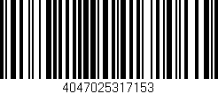 Código de barras (EAN, GTIN, SKU, ISBN): '4047025317153'