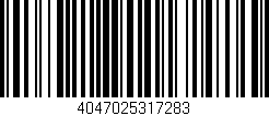 Código de barras (EAN, GTIN, SKU, ISBN): '4047025317283'