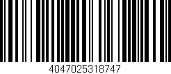 Código de barras (EAN, GTIN, SKU, ISBN): '4047025318747'