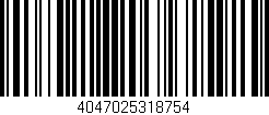 Código de barras (EAN, GTIN, SKU, ISBN): '4047025318754'