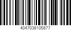 Código de barras (EAN, GTIN, SKU, ISBN): '4047038105877'