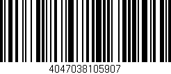 Código de barras (EAN, GTIN, SKU, ISBN): '4047038105907'