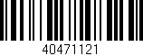 Código de barras (EAN, GTIN, SKU, ISBN): '40471121'