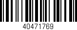Código de barras (EAN, GTIN, SKU, ISBN): '40471769'