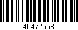 Código de barras (EAN, GTIN, SKU, ISBN): '40472558'