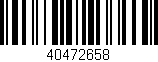 Código de barras (EAN, GTIN, SKU, ISBN): '40472658'