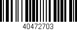 Código de barras (EAN, GTIN, SKU, ISBN): '40472703'